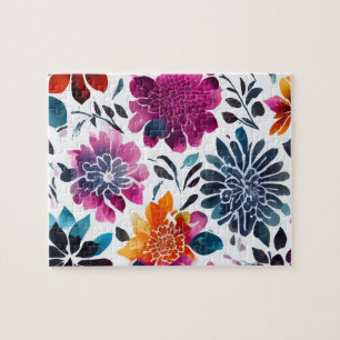Aquarell-Vintage-Blumen Blumenmuster