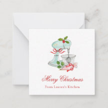 Aquarell Vintage-Kuchenmischer Weihnachten