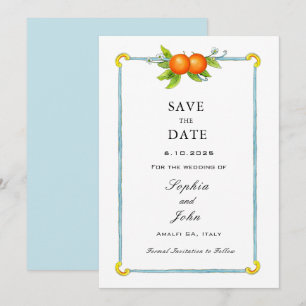 Aquarell Vintage Orange Save-the-Date Save The Date