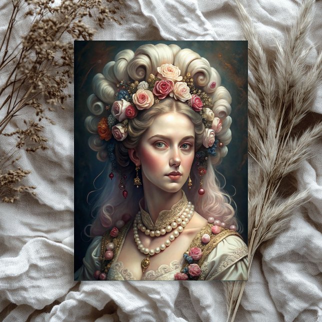 Aquarell Vintage Viktorianische Dame Rose Seidenpapier (Watercolor vintage Victorian woman lady pink roses Tissue Paper)