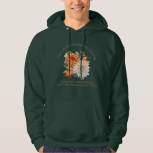 Aquarell Vintage Wildblumen Herbst Sprüche Hoodie