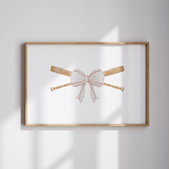 Aquarell Vintager Baseballschläger und Bugposter Poster (Von Creator hochgeladen)