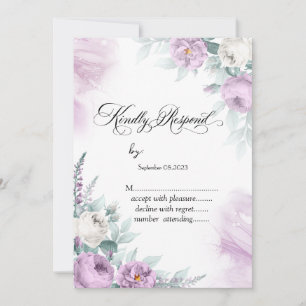 Aquarell Violet Rose Polka Dots UAWG Einladung