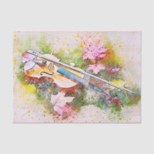 Aquarell-Violin-Musik-Decoupage-Seidenpapier Seidenpapier