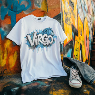 Aquarell Virgo Graffiti Airbrush Zodiac Design T-Shirt