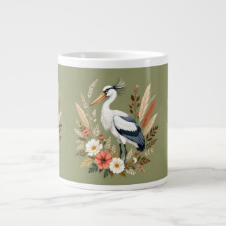 Aquarell-Vogel Jumbo-Tasse