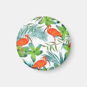 Aquarell-Vögel: nahtloses Vintage-Muster. Magnet