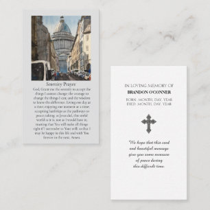 Aquarell von Paris  Blau Rot Gelb Gebetskarte Visitenkarte