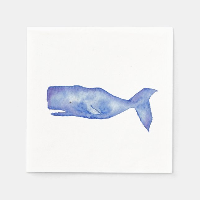 Aquarell-Wal-Cocktail, Servietten (Vorderseite)