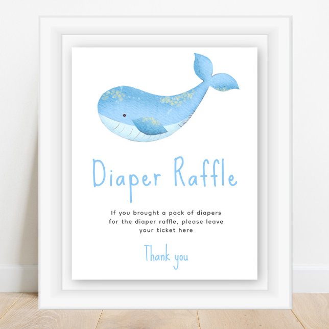 Aquarell-Wal - Windel-Raffle-Spiel Poster (Von Creator hochgeladen)
