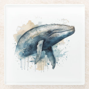 Aquarell-Wal-Wunder Glasuntersetzer
