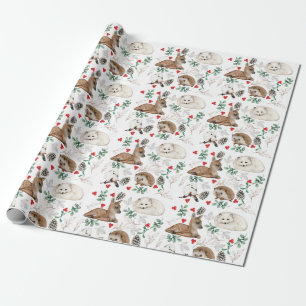 Aquarell-Wald-Babytiere Geschenkpapier