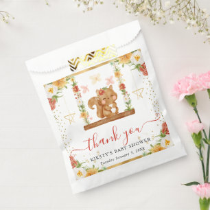 Aquarell-Wald-Eichhörnchen-Baby-Party Geschenktütchen