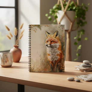 Aquarell Wald Fuchs Natur  Notizblock