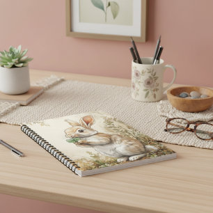 Aquarell-Wald-Hase-Natur Notizblock