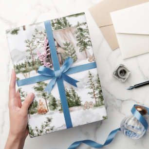 Aquarell-Waldmuster Geschenkpapier