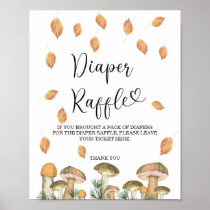 Aquarell-Waldpilze - Windelraffel Poster
