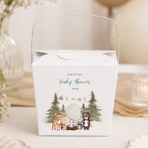 Aquarell-Waldtiere neutrale Babyparty  Geschenkschachtel