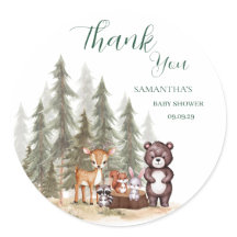 Aquarell-Waldtiere neutrale Babyparty 