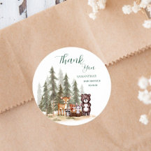 Aquarell-Waldtiere neutrale Babyparty