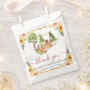 Aquarell-Waldtiere-Picknick-Baby-Party Geschenktütchen