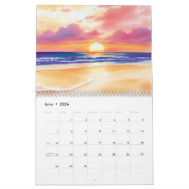 Aquarell-Wandkalender 2025  Kalender