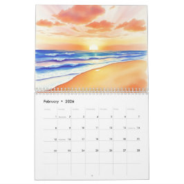 Aquarell-Wandkalender 2025  Kalender
