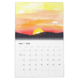 Aquarell-Wandkalender 2025  Kalender