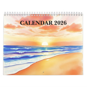 Aquarell-Wandkalender 2025  Kalender