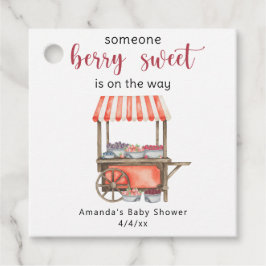 Aquarell-Warenwagen-Beeren-Baby-Party Geschenkanhänger