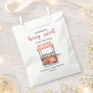 Aquarell-Warenwagen-Beeren-Baby-Party Geschenktütchen