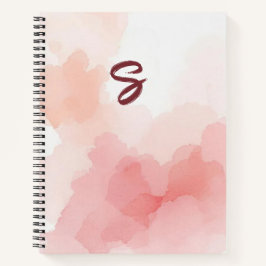 Aquarell-Wash-Anfangsbuchstaben-Planer Notizbuch