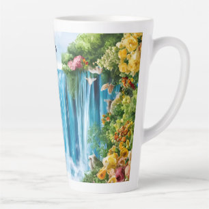 Aquarell-Wasserfall Milchtasse