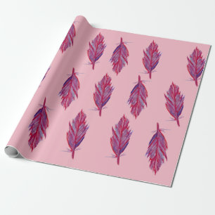 Aquarell-Wasserfarben-Rot-Pink-Geschenkpapier Geschenkpapier