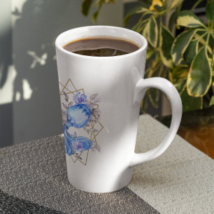 Aquarell Wassermann Astrologie Sternzeichen Mono Milchtasse