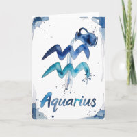 Aquarell Wassermann Sternzeichen Januar Februar