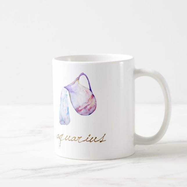 Aquarell-Wassermann-Wasser-Träger Kaffeetasse (Rechts)