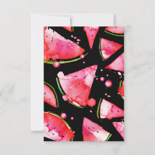 Aquarell Wassermelone 2 Dankeskarte