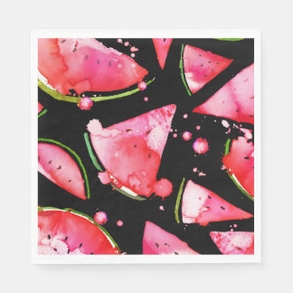 Aquarell Wassermelone 2 Serviette