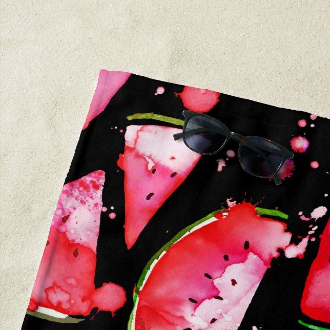 Aquarell Wassermelone 2 Strandtuch (Beispiel)