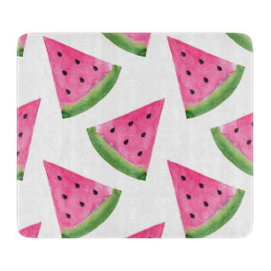 Aquarell-Wassermelone-Keile Schneidebrett