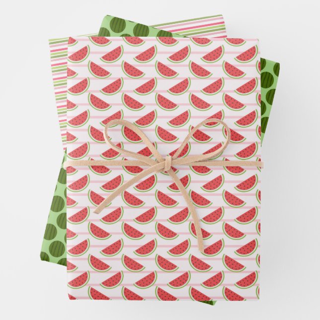 Aquarell-Wassermelonen-Muster   Geschenkpapier Set (Beispiel)