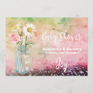 *~* Aquarell-Weckglas-rustikale mit Einladung