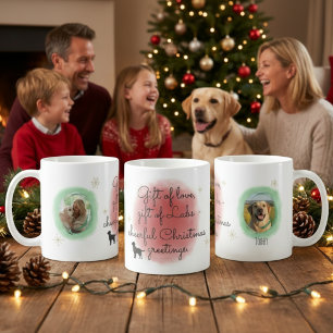 Aquarell-Weihnachts-Labrador – Festliches Hundeges Kaffeetasse