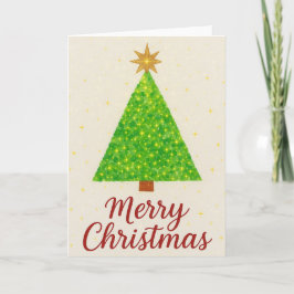 Aquarell-Weihnachtsbaum Karte