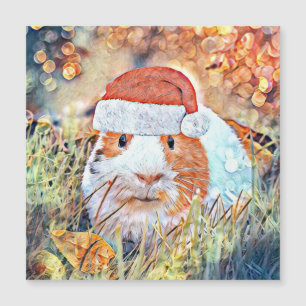 Aquarell-Weihnachtsfeier Guinea Magnetkarte