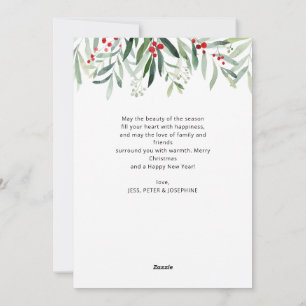 Aquarell Weihnachtsfeiertag Gruß Feiertagskarte