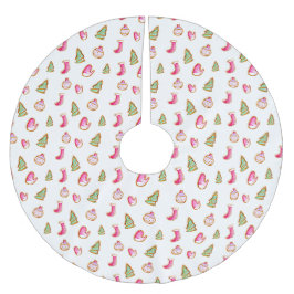Aquarell-Weihnachtskekse Feiertage Süß Polyester Weihnachtsbaumdecke
