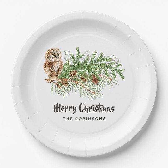 Aquarell Weihnachtsweihnachtsgebäck Party Pappteller (Vorderseite)