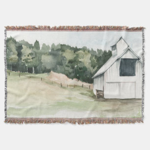Aquarell-Weiß-Scheune Decke